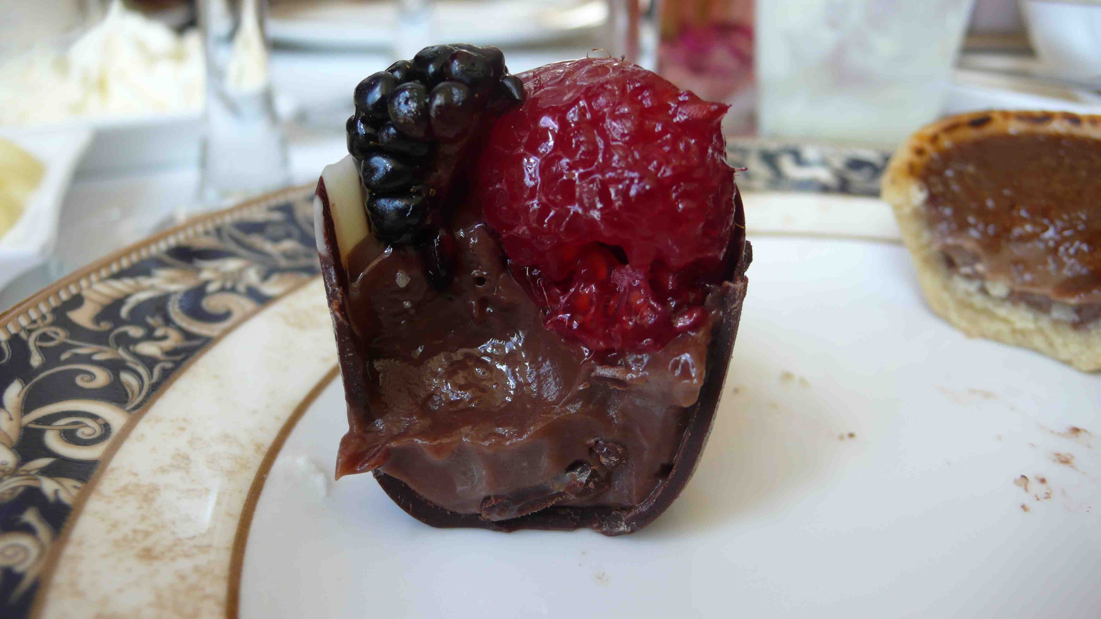 chocolate cream fruit tart