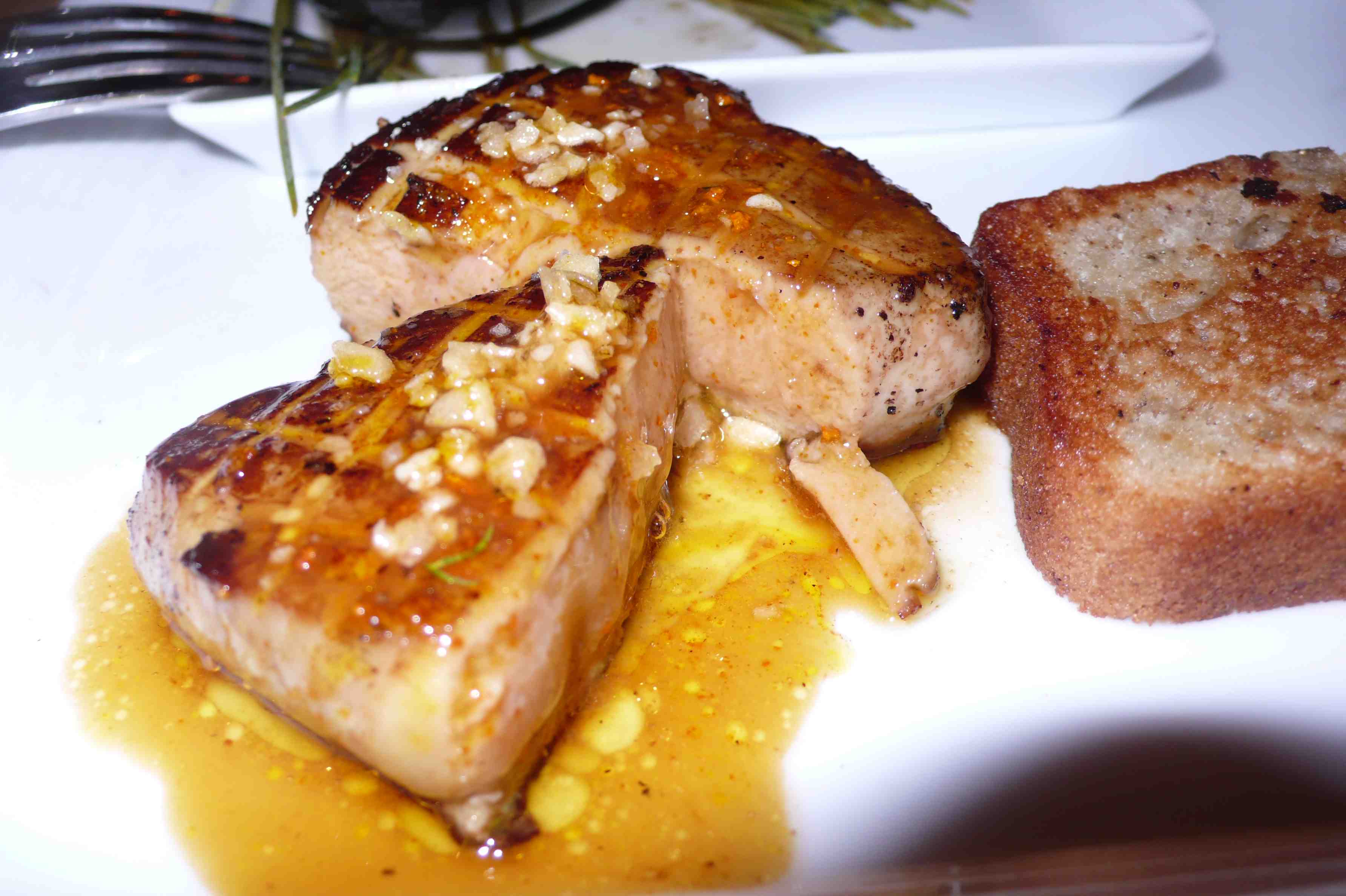 Foie gras sliced