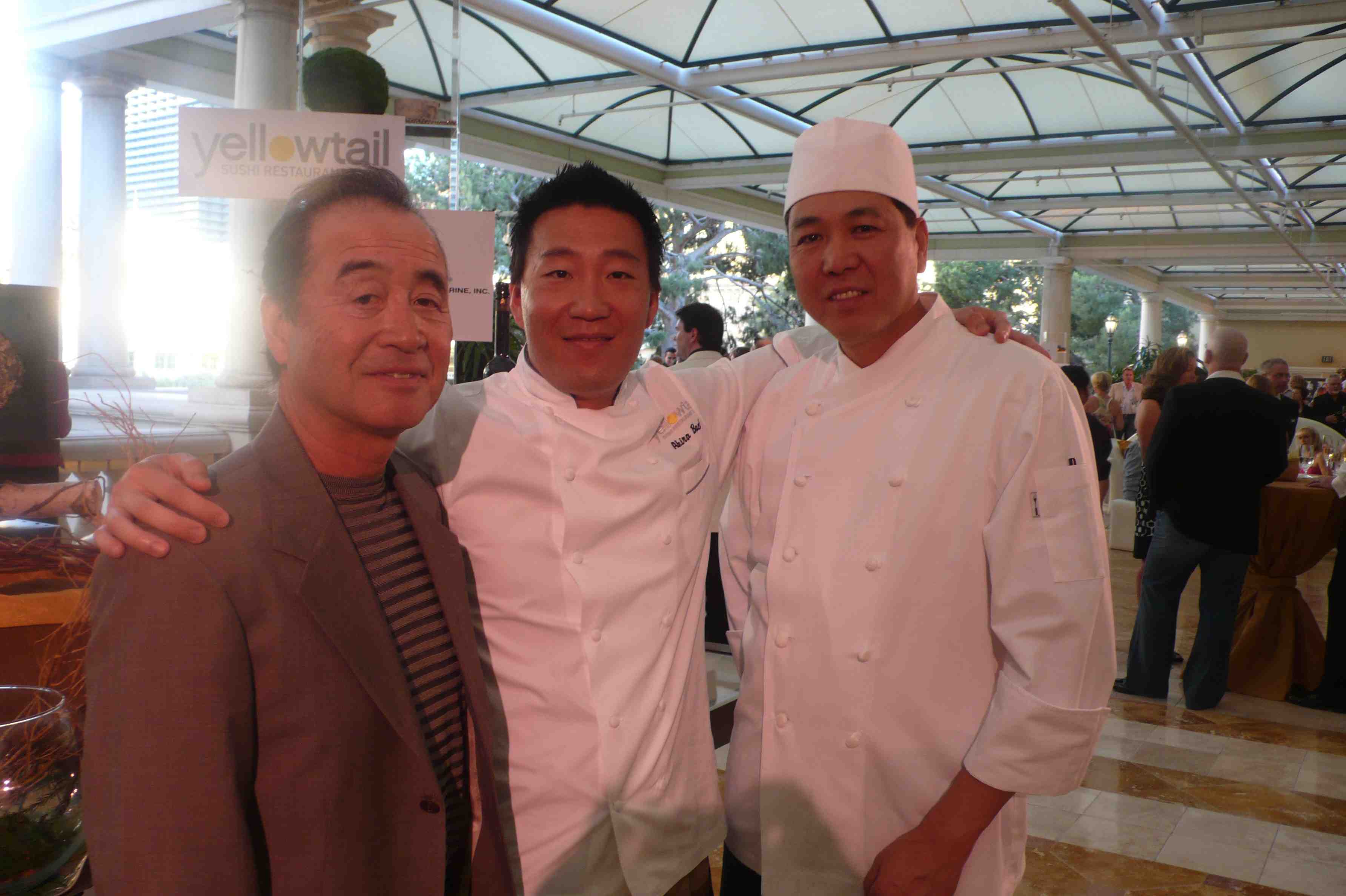 Yellowtail chef Akira Back with staff