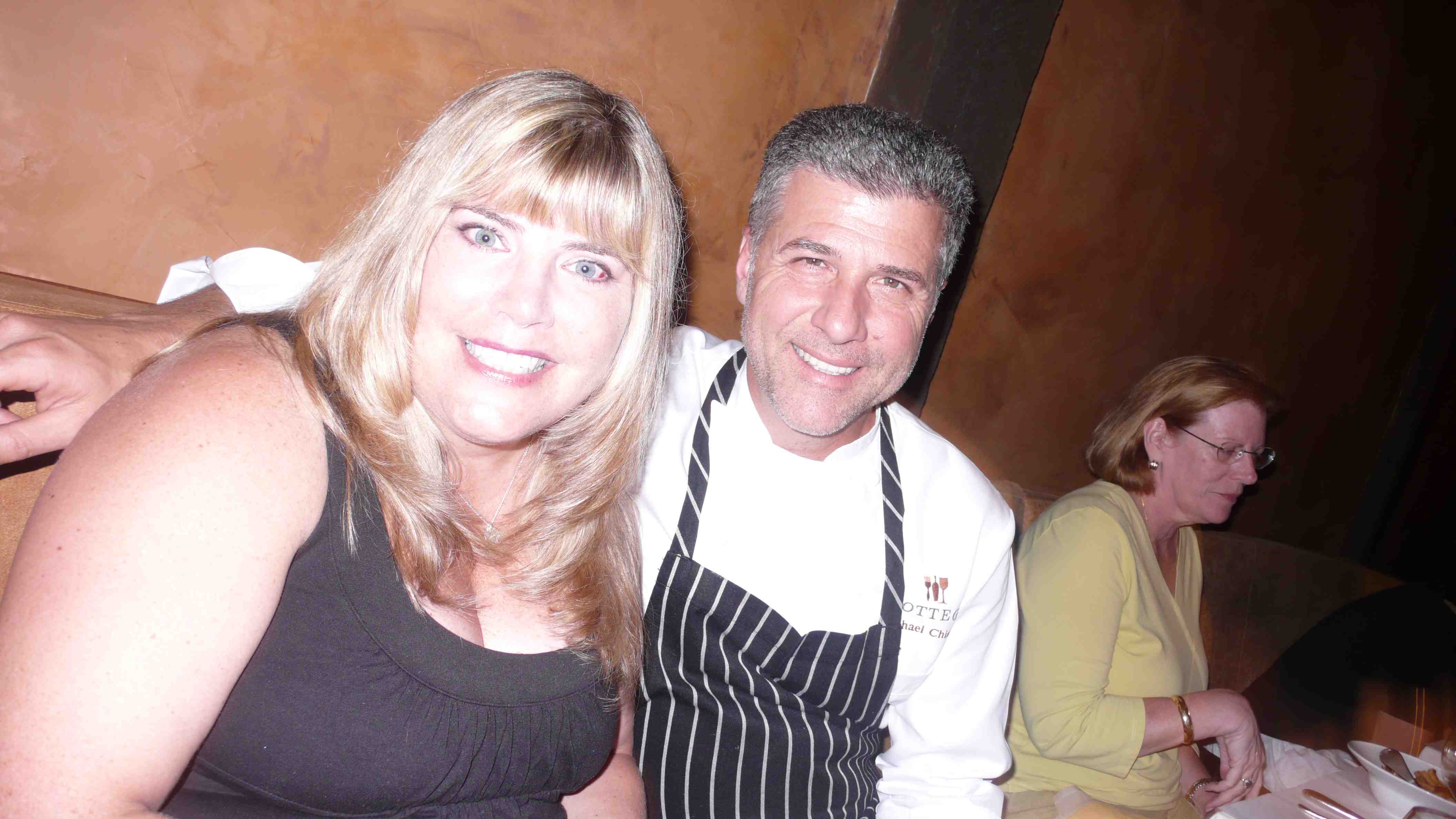 Chef Michael Chiarello, stopping by at our table at Bottega
