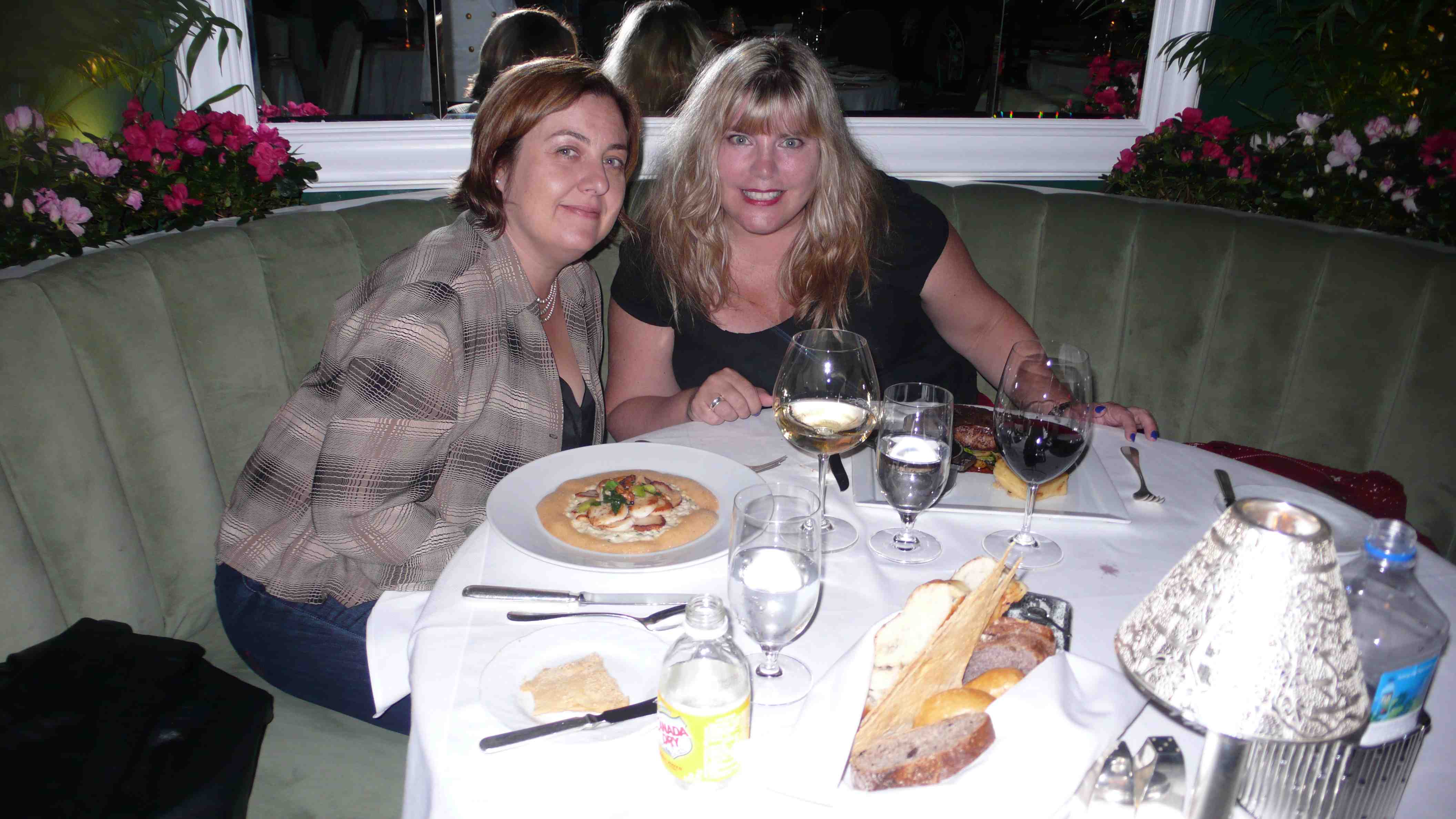 Nicole and me, enjoying dinner