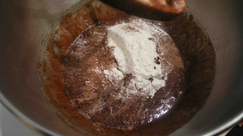 pour in dry ingredients