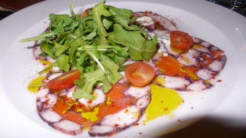 poached octopus
