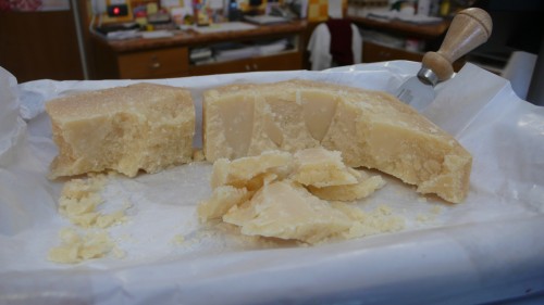 finished cheese to sample