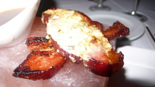 bacon with blue cheese