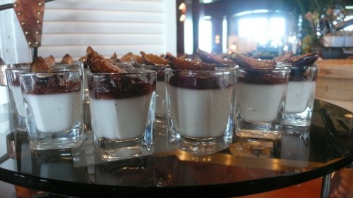 goat cheese parfait and figs two ways