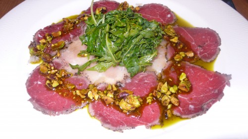 beef and tuna carpaccio